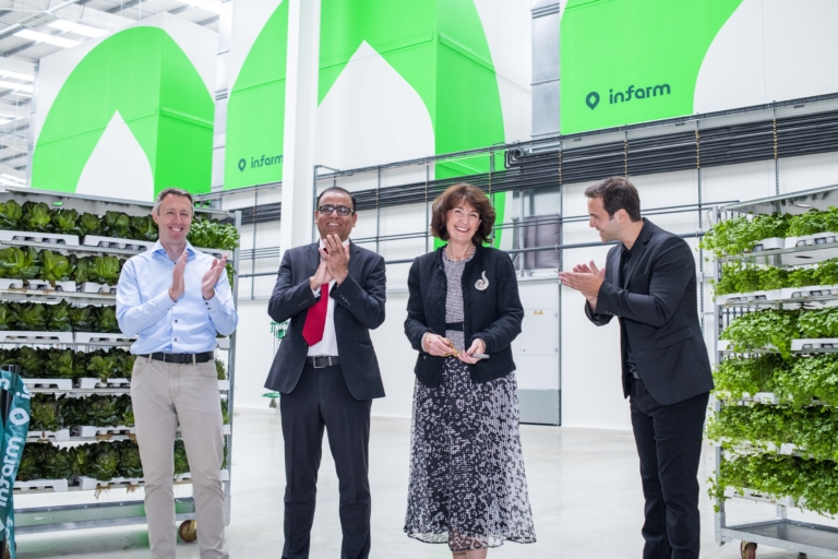 Infarm starts operating one of Europe?s largest vertical farming facilities in Bedford. Potential to serve 90% of the UK population